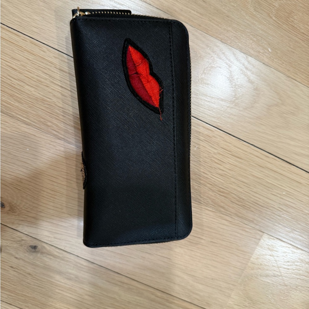 Kate Spade Black Wallet with Gold and Pink Accents - Picture 3 of 3